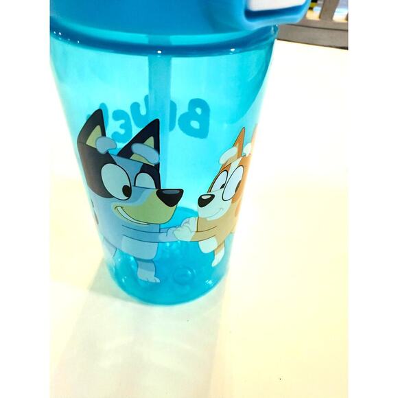 Bluey Kids Tumbler Water Bottle 16oz Straw Flip Lid Leak Proof Sippy Cup NEW - Picture 4 of 4